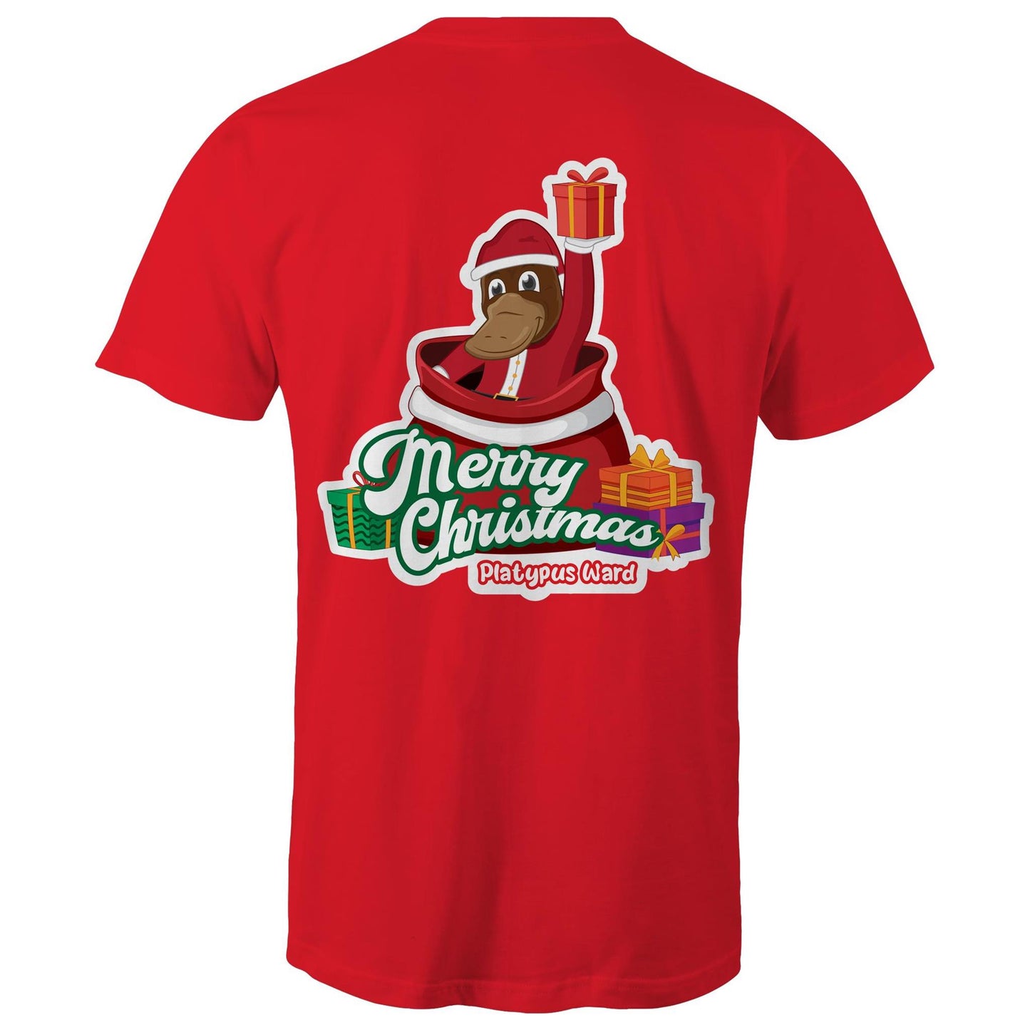 Platypus Christmas Tee - Community Collab with Platypus Ward - Men's - The Shed Threads